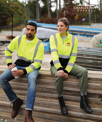 Charles River Quarter Zip Hi-Vis Sweatshirt