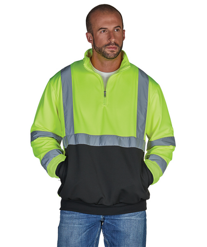 Charles River Quarter Zip Hi-Vis Sweatshirt