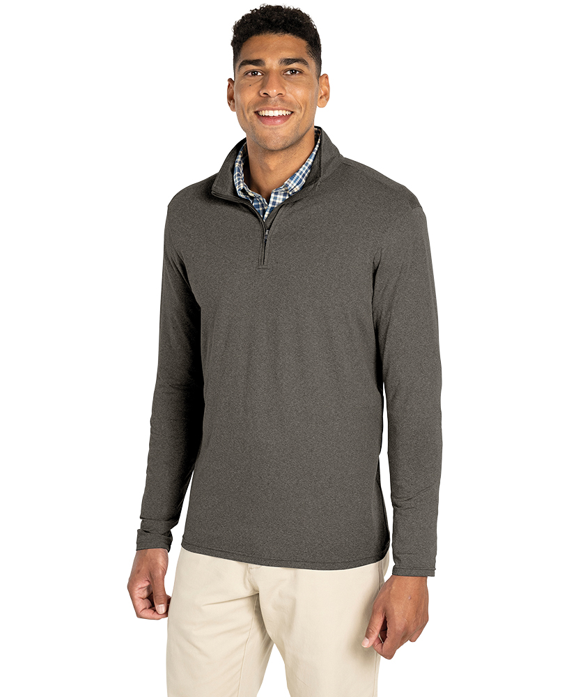 Charles River Men's Heathered Eco-Logic Stretch Quarter Zip