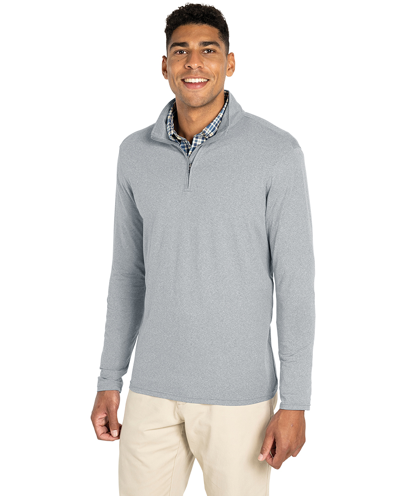 Charles River Men's Heathered Eco-Logic Stretch Quarter Zip