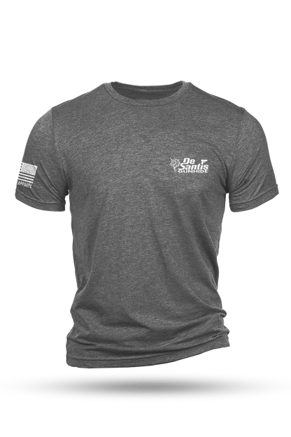 DeSantis GunHide DESANTIS LOGO T-SHIRT, Pewter Gray with Ambidextrous Fit