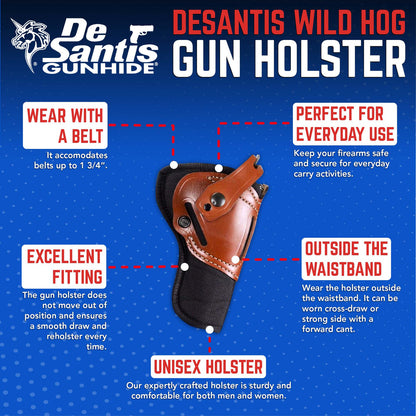 DeSantis GunHide The Wild Hog Hybrid, Springfield Armory Make, Black with Ambidextrous Fit