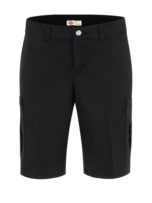 Dickies Women's 11" Industrial Cotton Cargo Short - Black
