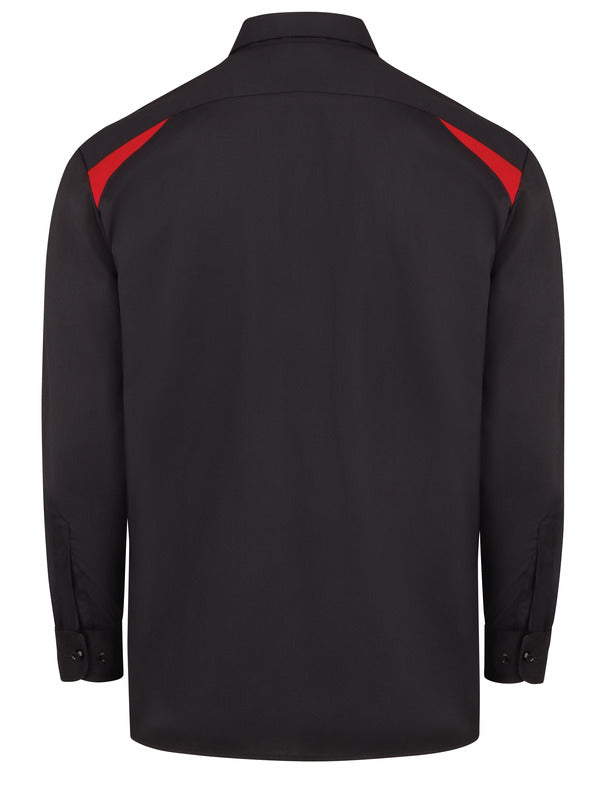 Dickies Men's Performance Long-Sleeve Team Shirt - Black/English Red