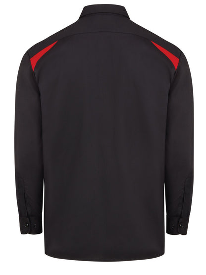 Dickies Men's Performance Long-Sleeve Team Shirt - Black/English Red
