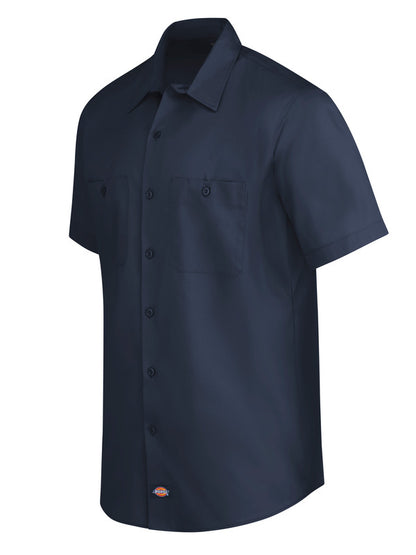 Dickies Men's Industrial WorkTech Ventilated Short-Sleeve Work Shirt With Cooling Mesh