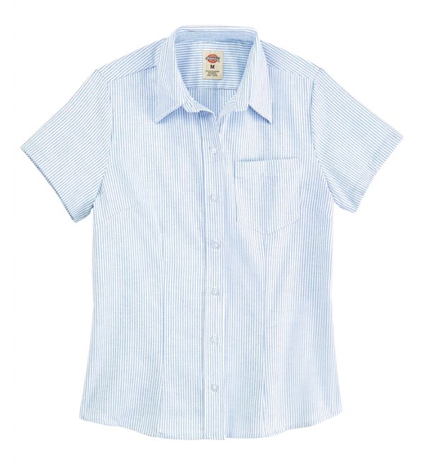 Dickies Women's Short-Sleeve Stretch Oxford Shirt