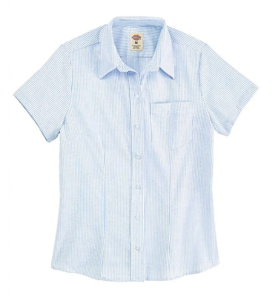 Dickies Women's Short-Sleeve Stretch Oxford Shirt