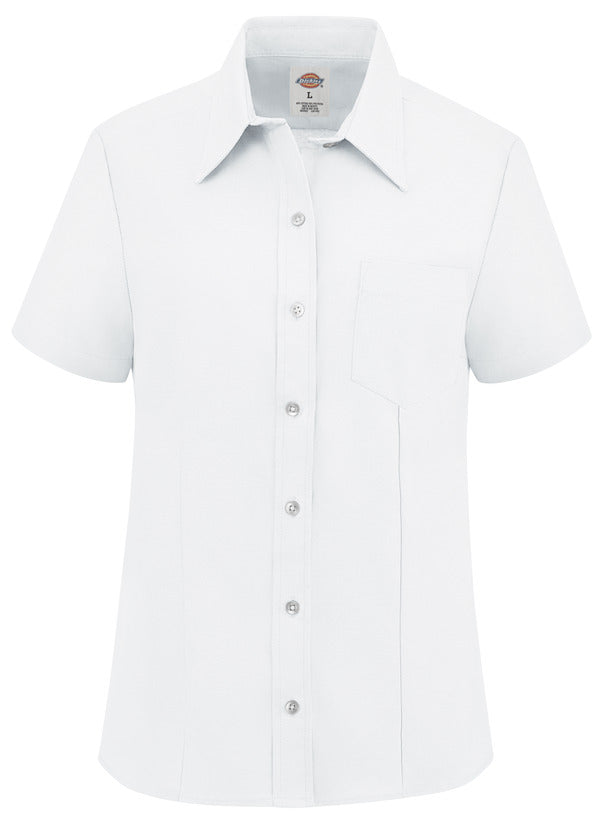 Dickies Women's Short-Sleeve Stretch Oxford Shirt