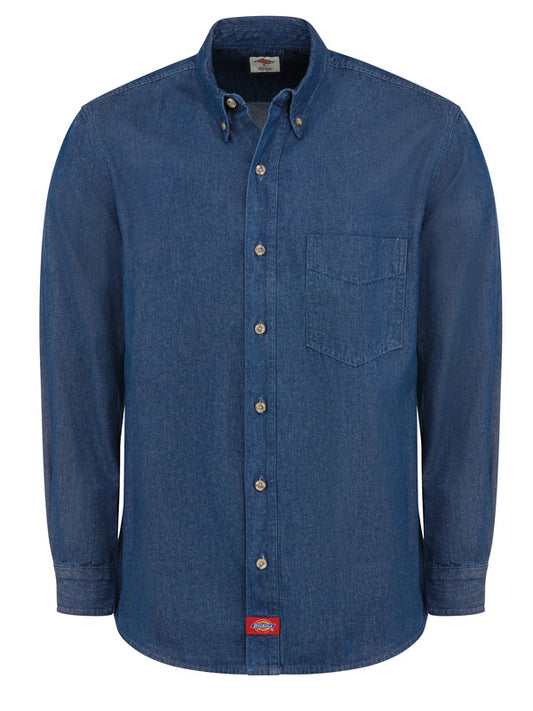 Dickies Men's Denim Long-Sleeve Work Shirt