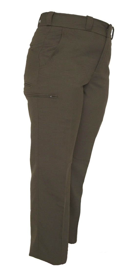 Elbeco Prestige Wool-Blend OD Green Women's Hidden Cargo Pocket Pants