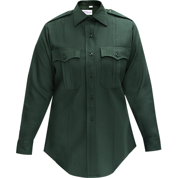 Flying Cross Command 100% Polyester Women's Long Sleeve Shirt W/Zipper Spruce Green