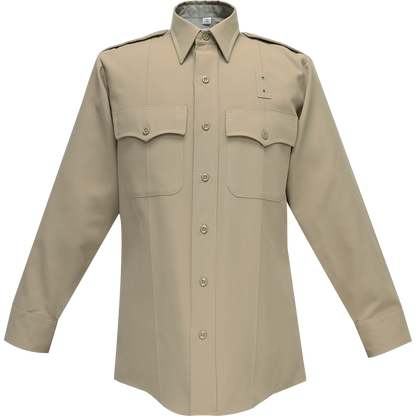 Flying Cross Deluxe Tropical Silver Tan Long Sleeve Shirt