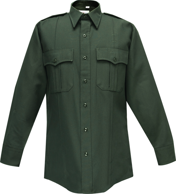 Flying Cross Command 100% Polyester Men's Long Sleeve Shirt W/Zipper Spruce Green