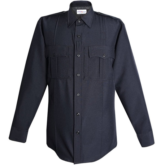 Flying Cross Men's LS Shirt W/Zipper - LAPD Navy