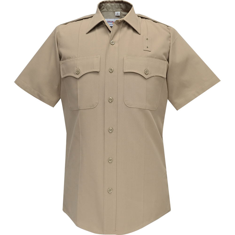 Men's Deluxe Tropical Tan Short Sleeve Shirt - Silver Tan