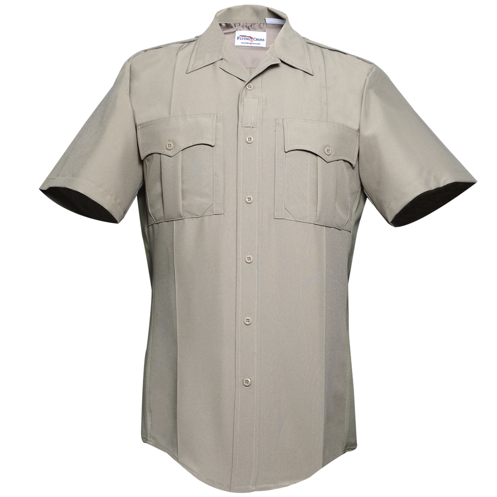 Flying Cross Men's Short Sleeve Shirt W/Zipper