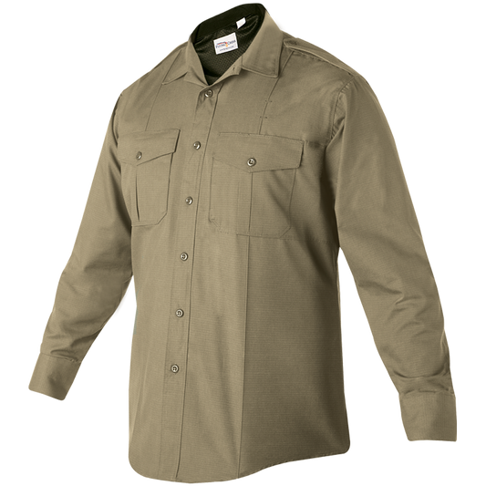 Flying Cross FX Flex Men's Class B Long Sleeve Shirt - Silver Tan