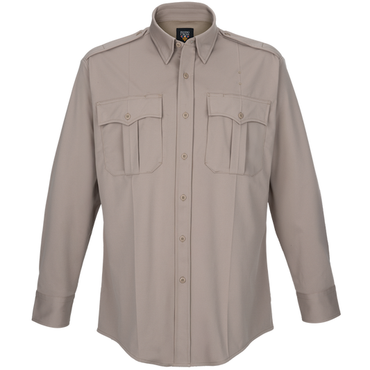 Flying Cross Power Flex Men's Class A Long Sleeve Shirt - Silver Tan