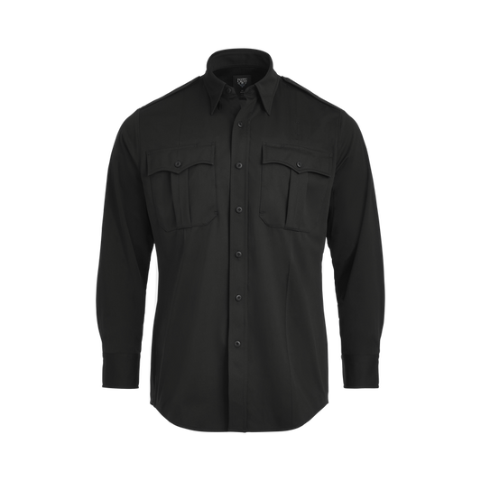 Flying Cross Power Flex Men's Class A Long Sleeve Shirt - Black