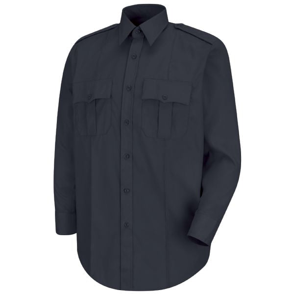 Horace Small Men's New Dimension® Poplin Long Sleeve Shirt - Dark Navy