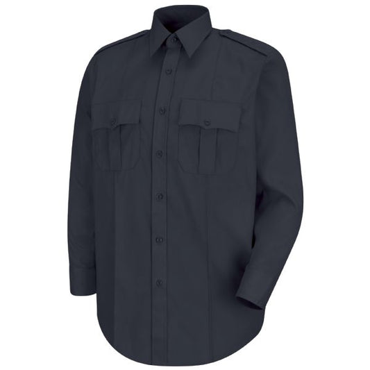 Horace Small Men's New Dimension® Poplin Long Sleeve Shirt - Dark Navy
