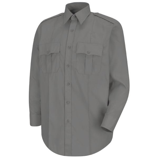 Horace Small Men's New Dimension® Poplin Long Sleeve Shirt - Grey