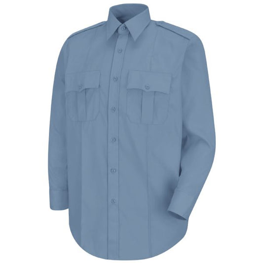 Horace Small Men's New Dimension® Poplin Long Sleeve Shirt - Light Blue