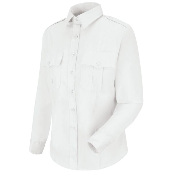 Horace Small Men's New Dimension® Poplin Long Sleeve Shirt - White