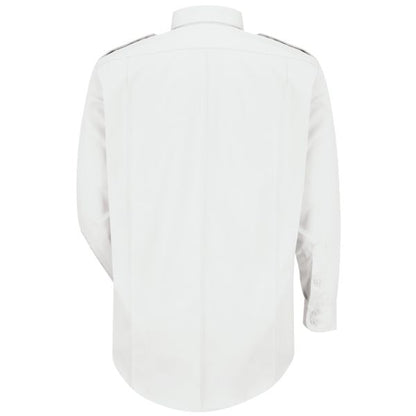 Horace Small Men's New Dimension® Poplin Long Sleeve Shirt - White
