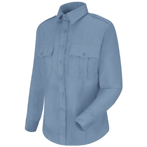 Horace Small Women's New Dimension® Poplin Long Sleeve Shirt - Light Blue