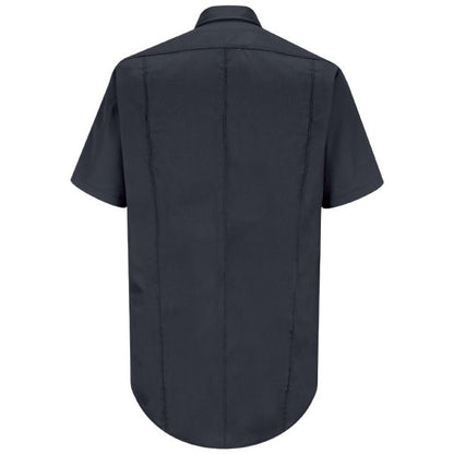 Horace Small New Dimension® Concealed Button Front Short Sleeve Shirt - Dark Navy