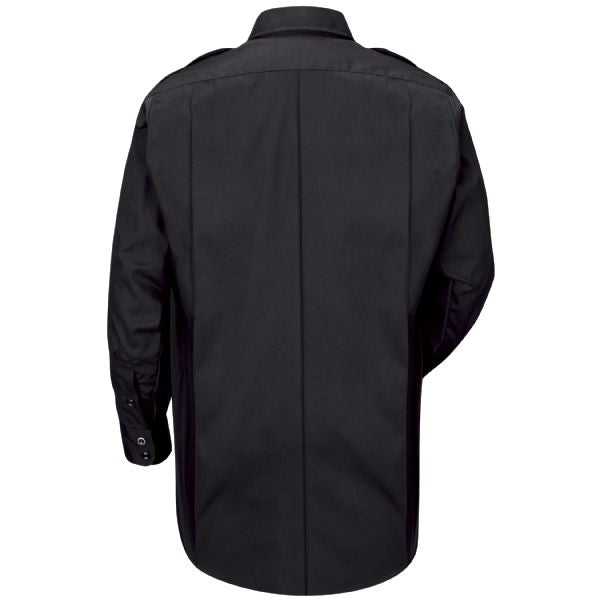 Horace Small Men's New Dimension® Plus Long Sleeve Poplin Shirt - Dark Navy