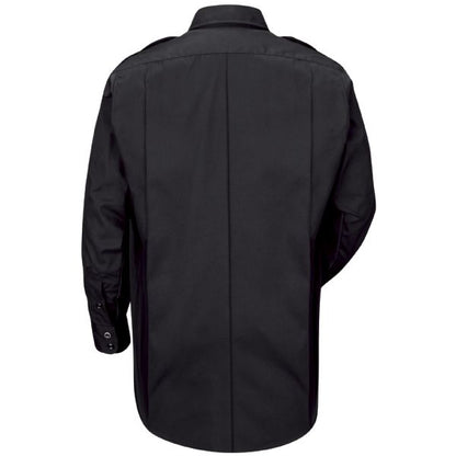 Horace Small Men's New Dimension® Plus Long Sleeve Poplin Shirt - Dark Navy