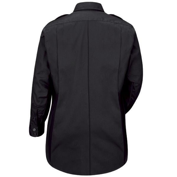 Horace Small Women's New Dimension® Plus Long Sleeve Poplin Shirt - Dark Navy