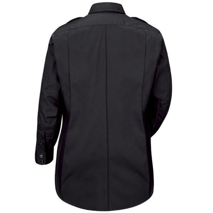 Horace Small Women's New Dimension® Plus Long Sleeve Poplin Shirt - Dark Navy