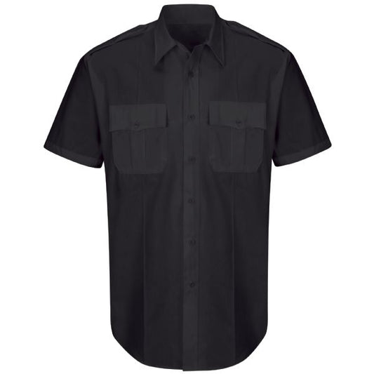 Horace Small Men's New Dimension® Plus Short Sleeve Poplin Shirt -  Dark Navy