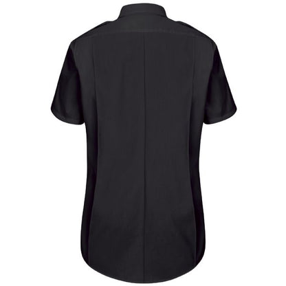 Horace Small Women's New Dimension® Plus Short Sleeve Poplin Shirt -  Dark Navy