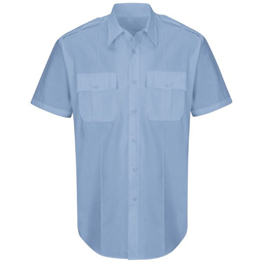 Horace Small Men's New Dimension® Plus Short Sleeve Poplin Shirt -  Light Blue
