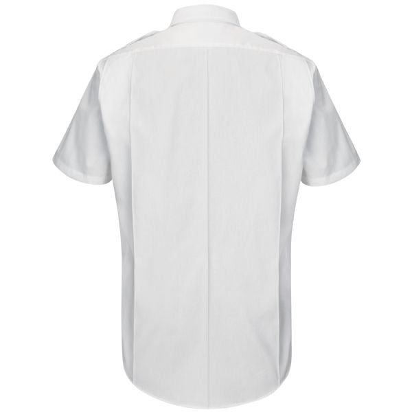 Horace Small Men's New Dimension® Plus Short Sleeve Poplin Shirt -  White