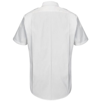 Horace Small Men's New Dimension® Plus Short Sleeve Poplin Shirt -  White