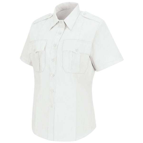Horace Small Women's New Dimension® Poplin Short Sleeve Shirt - White