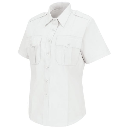 Horace Small Women's New Dimension® Poplin Short Sleeve Shirt - White