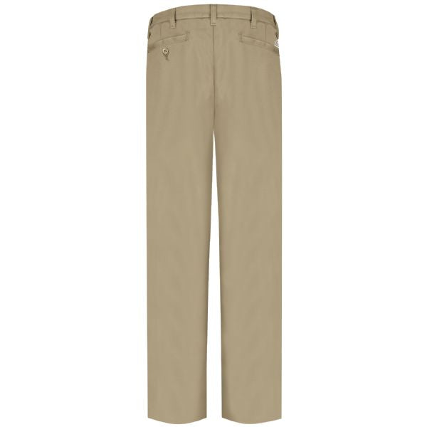 Bulwark Men's Midweight Excel FR Work Pant - Khaki and Visual Green