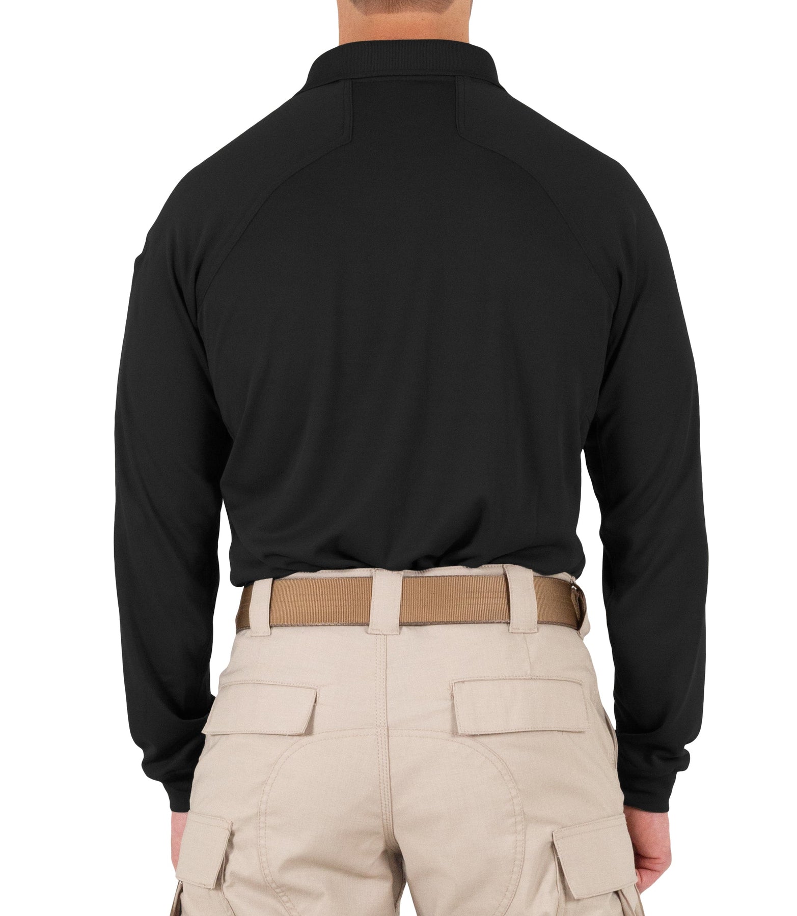 First Tactical Men's Performance Long Sleeve Polo - Black