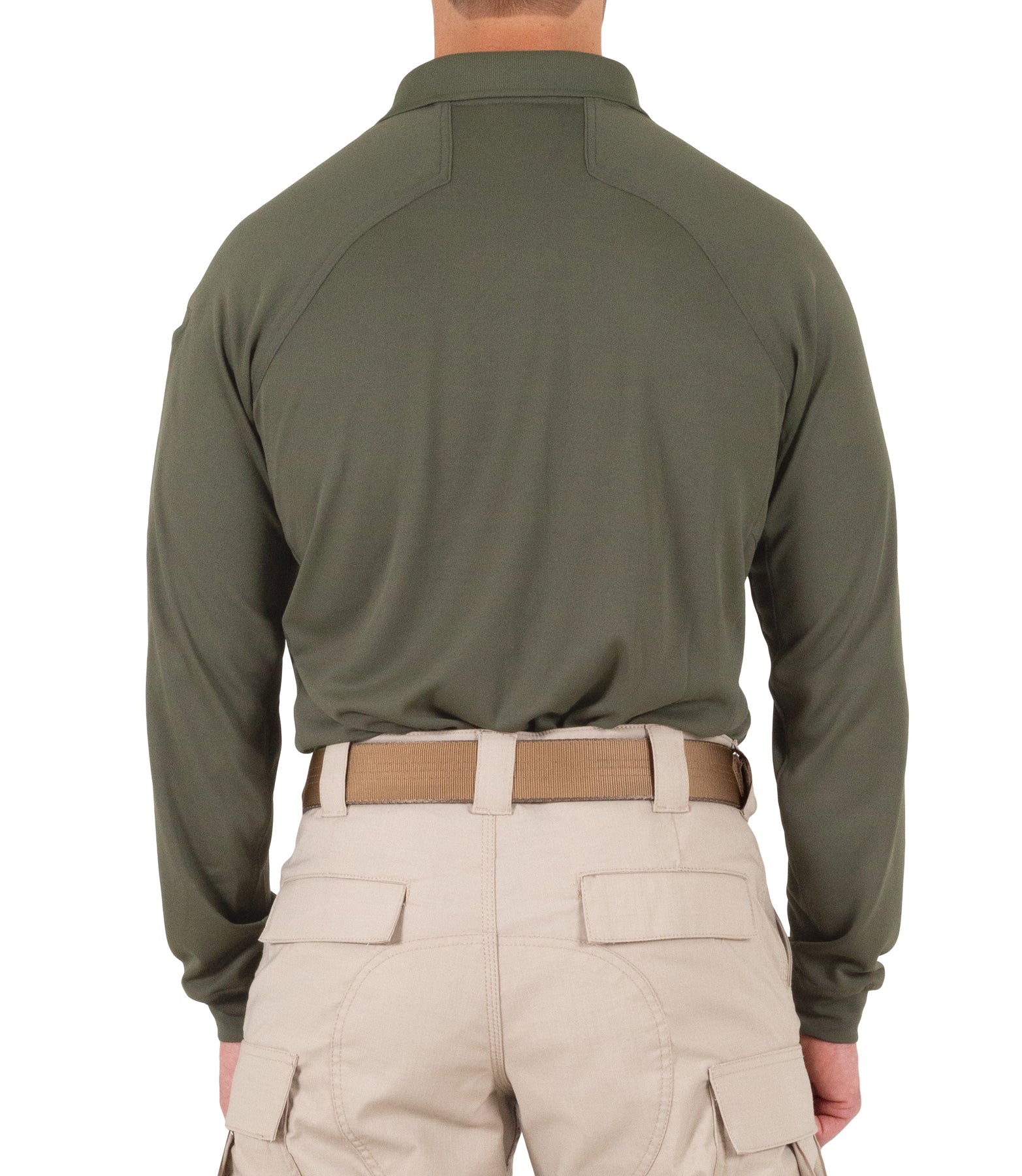 First Tactical Men's Performance Long Sleeve Polo - OD Green