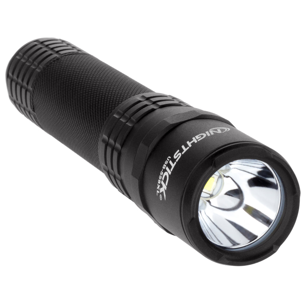 Night Stick USB Rechargeable Tactical Flashlight - Black