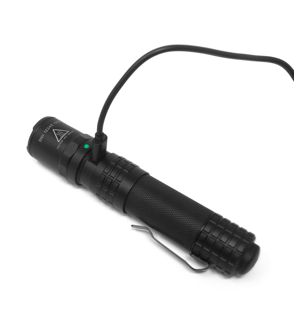 Night Stick USB Rechargeable Tactical Flashlight - Black
