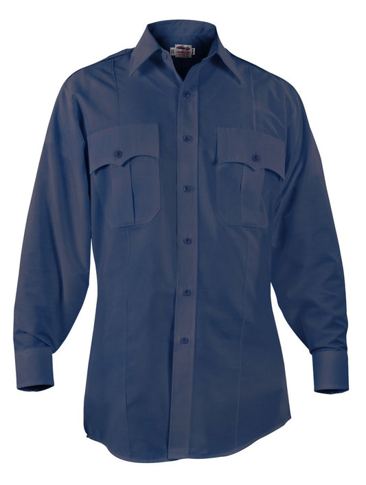 Elbeco Paragon Plus Men's Long Sleeve Poplin Shirt - Midnight Navy