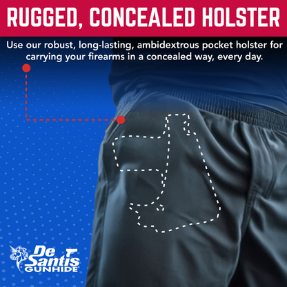 DeSantis GunHide POCKET PARTNER™, Sig Sauer Make, Black with Ambidextrous Fit
